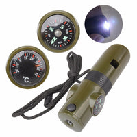 Thumbnail for Off-the-shelf seven-in-one whistle multi-function compass survival whistle outdoor products