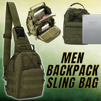 Thumbnail for Outdoor Tactical Sling Bag Military MOLLE Crossbody Pack Chest Shoulder Backpack